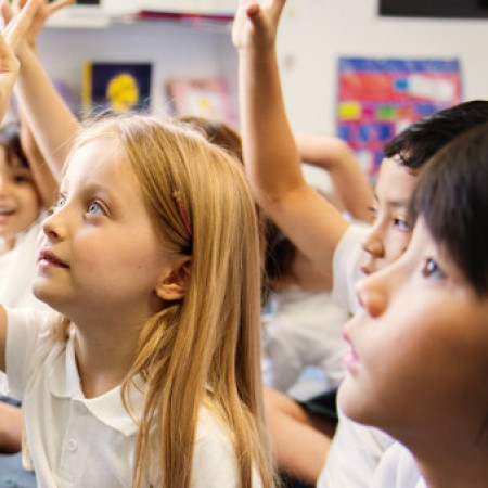 Students in an assembly