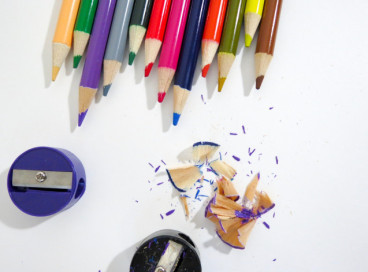 Pencils and a sharpener