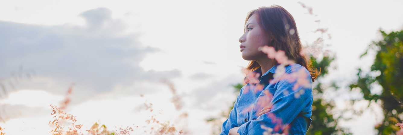 Woman looking into the distance